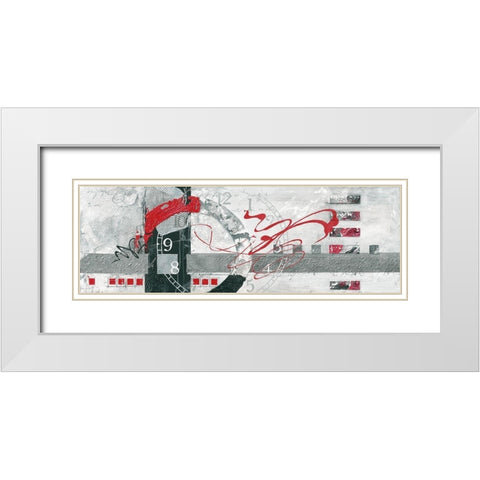 TIMELINE White Modern Wood Framed Art Print with Double Matting by Finn
