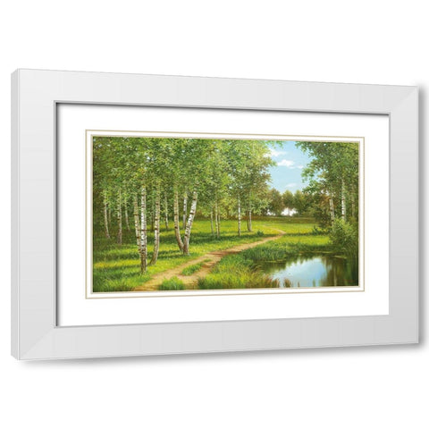 NEAR BELGOROD White Modern Wood Framed Art Print with Double Matting by Osipova, Svetlana