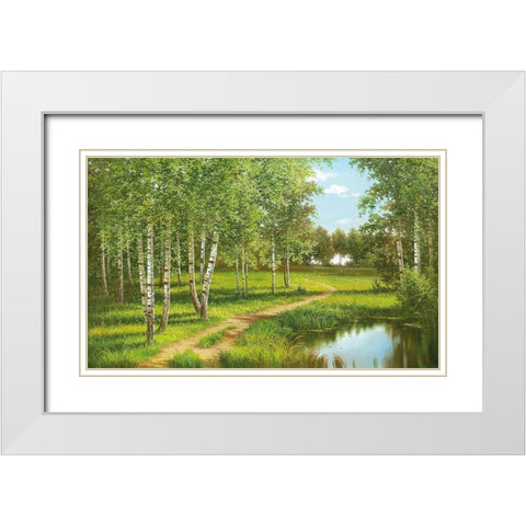 NEAR BELGOROD White Modern Wood Framed Art Print with Double Matting by Osipova, Svetlana