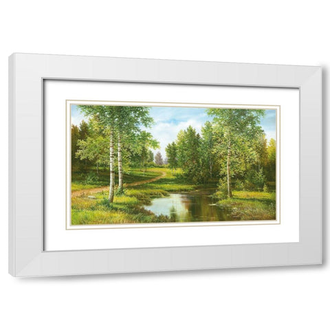NEAR NOVOSIBIRSK White Modern Wood Framed Art Print with Double Matting by Osipova, Svetlana