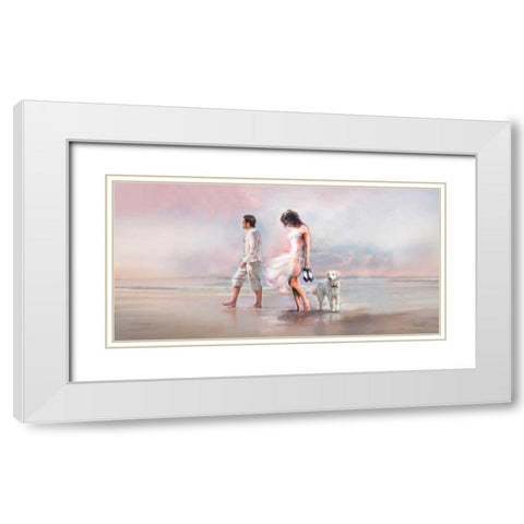 At The Beach White Modern Wood Framed Art Print with Double Matting by Tarin, Michael