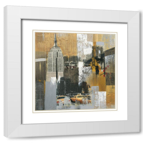 CHRYSLER BUILDING White Modern Wood Framed Art Print with Double Matting by Pax