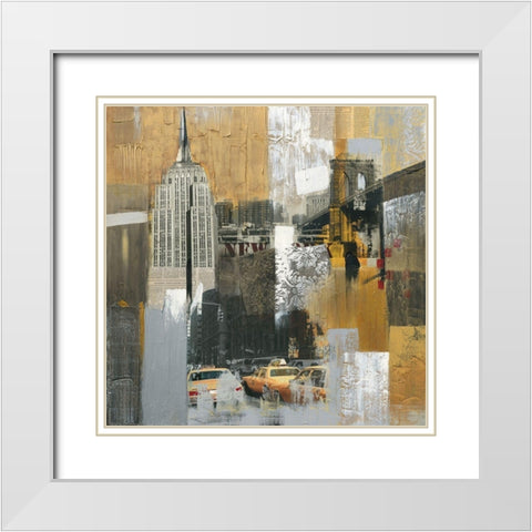 CHRYSLER BUILDING White Modern Wood Framed Art Print with Double Matting by Pax