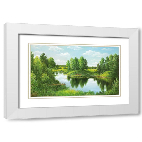 NEAR ST. PETERSBOURGH White Modern Wood Framed Art Print with Double Matting by Osipova, Svetlana