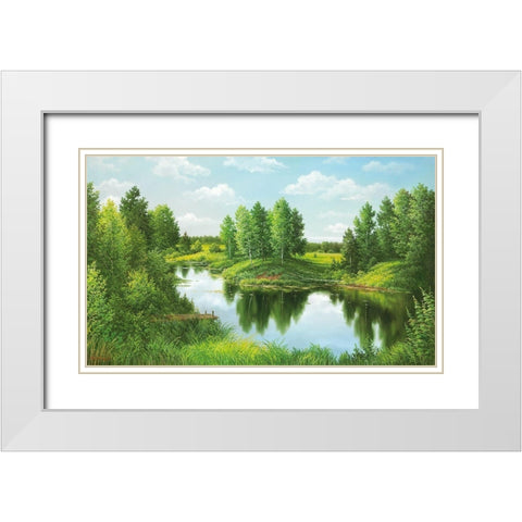 NEAR ST. PETERSBOURGH White Modern Wood Framed Art Print with Double Matting by Osipova, Svetlana