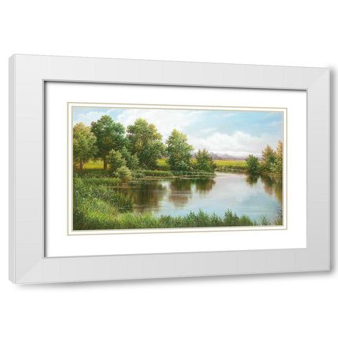 NEAR VOLGOGRAD White Modern Wood Framed Art Print with Double Matting by Osipova, Svetlana