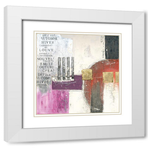 CIRCLE I White Modern Wood Framed Art Print with Double Matting by Pax
