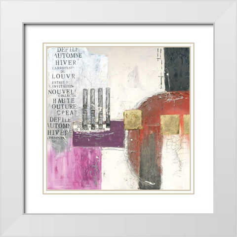 CIRCLE I White Modern Wood Framed Art Print with Double Matting by Pax