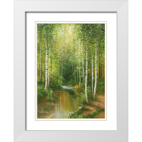 NEAR SAMARA White Modern Wood Framed Art Print with Double Matting by Osipova, Svetlana