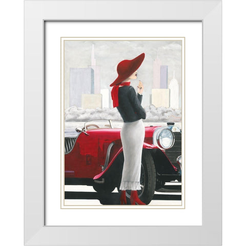Charlene II White Modern Wood Framed Art Print with Double Matting by Sedalia, David