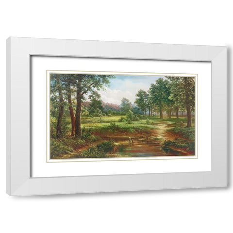 AFTERNOON CALM White Modern Wood Framed Art Print with Double Matting by Osipova, Svetlana