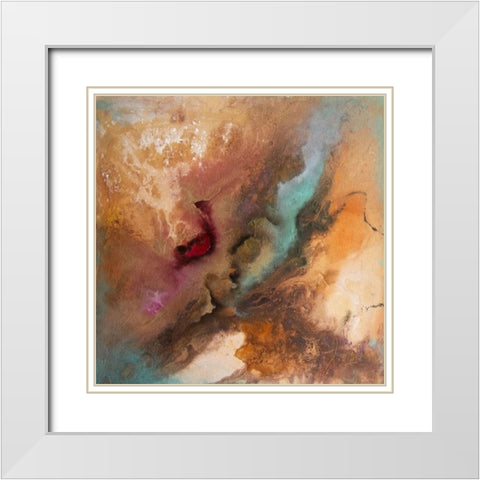 SONORITY White Modern Wood Framed Art Print with Double Matting by Herrera, Leticia