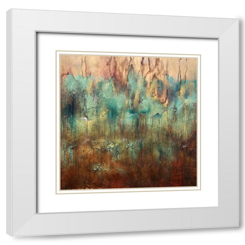 STEADFAST White Modern Wood Framed Art Print with Double Matting by Herrera, Leticia