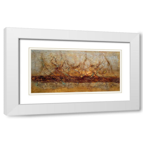RUSH White Modern Wood Framed Art Print with Double Matting by Herrera, Leticia