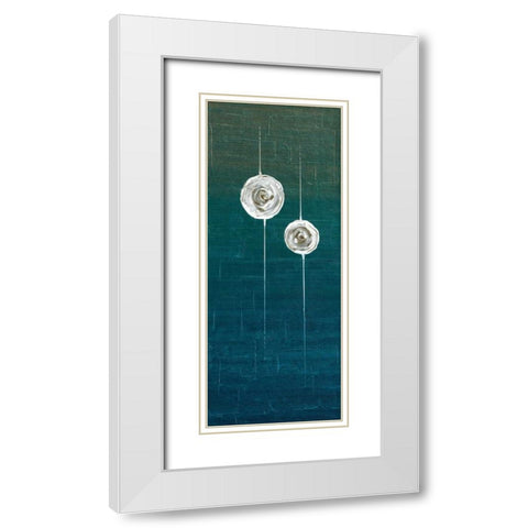 Impuls II White Modern Wood Framed Art Print with Double Matting by Kikani, Umang