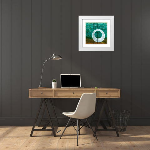 Aureole I White Modern Wood Framed Art Print with Double Matting by Kikani, Umang