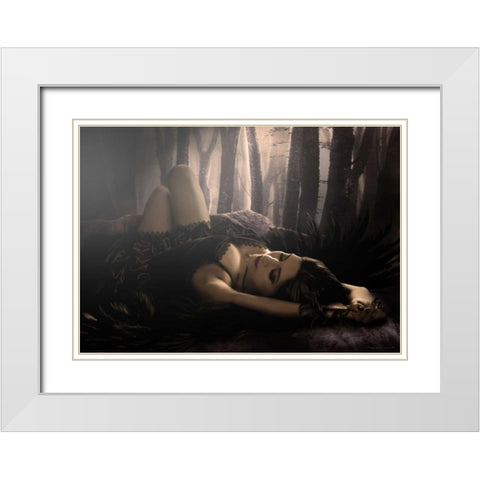 Muriel White Modern Wood Framed Art Print with Double Matting by Babette