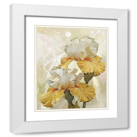 VANILLA IRIS III White Modern Wood Framed Art Print with Double Matting by Sestillo, Enrico