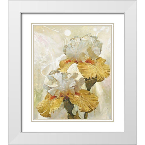 VANILLA IRIS III White Modern Wood Framed Art Print with Double Matting by Sestillo, Enrico