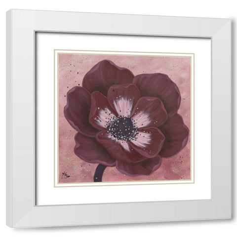 MOHAGONY ANEMONE III White Modern Wood Framed Art Print with Double Matting by Lake, Kaye