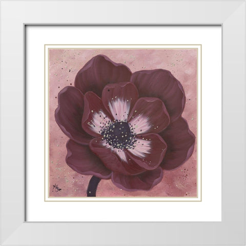 MOHAGONY ANEMONE III White Modern Wood Framed Art Print with Double Matting by Lake, Kaye