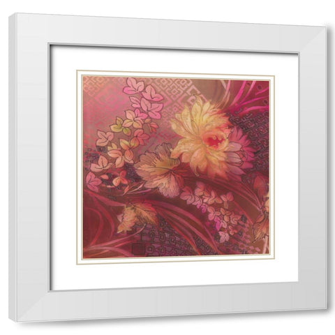 SILK TAPESTRY I White Modern Wood Framed Art Print with Double Matting by Ganz, Michael