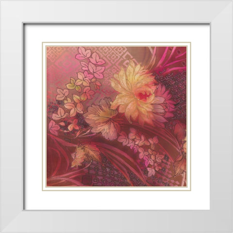 SILK TAPESTRY I White Modern Wood Framed Art Print with Double Matting by Ganz, Michael