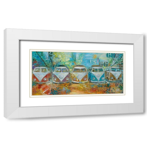 BULLY LINE White Modern Wood Framed Art Print with Double Matting by Mizo