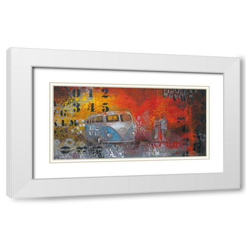POP BULLY White Modern Wood Framed Art Print with Double Matting by Mizo