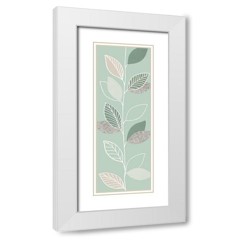 GREEN PAGEANT II White Modern Wood Framed Art Print with Double Matting by Design Show