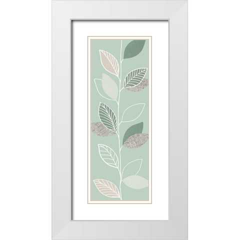 GREEN PAGEANT II White Modern Wood Framed Art Print with Double Matting by Design Show