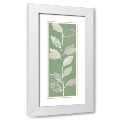 GREEN PAGEANT III White Modern Wood Framed Art Print with Double Matting by Design Show