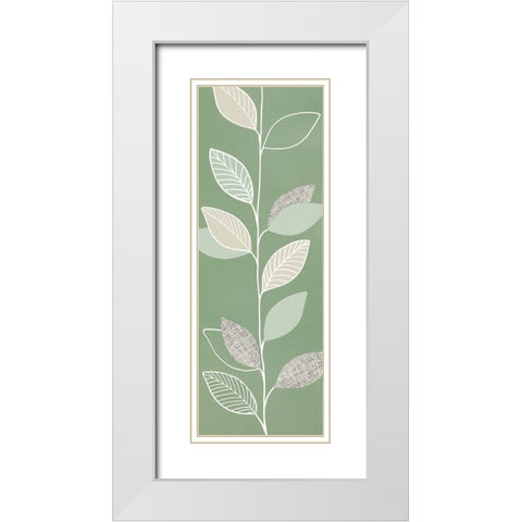 GREEN PAGEANT III White Modern Wood Framed Art Print with Double Matting by Design Show