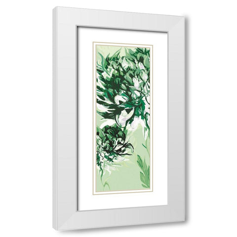 GREEN ALLURE I White Modern Wood Framed Art Print with Double Matting by Scaffardi, Sally