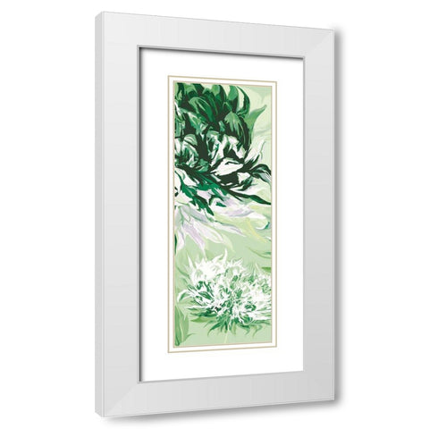 GREEN ALLURE II White Modern Wood Framed Art Print with Double Matting by Scaffardi, Sally