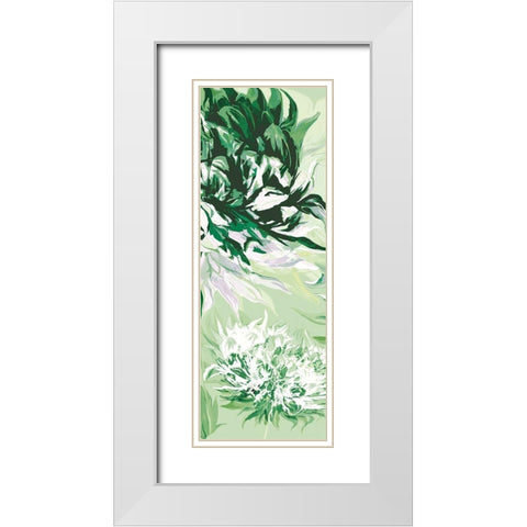GREEN ALLURE II White Modern Wood Framed Art Print with Double Matting by Scaffardi, Sally