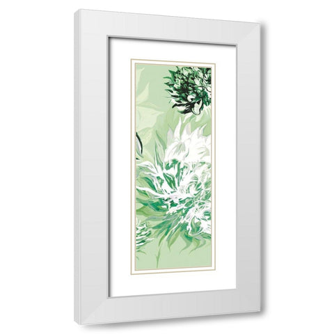 GREEN ALLURE III White Modern Wood Framed Art Print with Double Matting by Scaffardi, Sally