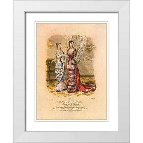 REVUE DE LA MODE I White Modern Wood Framed Art Print with Double Matting by Dubois, Alain