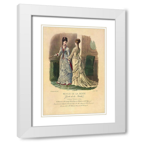 REVUE DE LA MODE II White Modern Wood Framed Art Print with Double Matting by Dubois, Alain