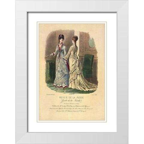 REVUE DE LA MODE II White Modern Wood Framed Art Print with Double Matting by Dubois, Alain