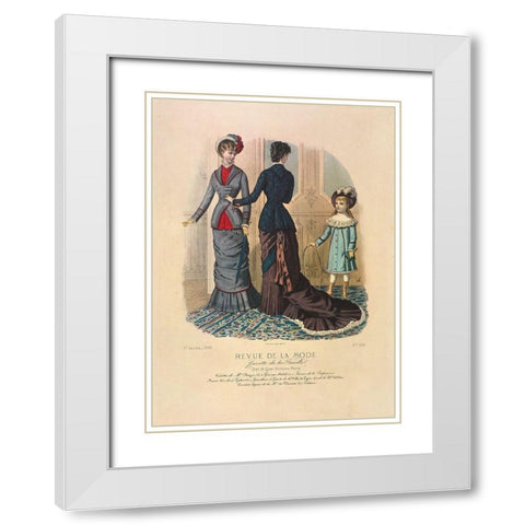 REVUE DE LA MODE III White Modern Wood Framed Art Print with Double Matting by Dubois, Alain