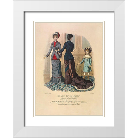 REVUE DE LA MODE III White Modern Wood Framed Art Print with Double Matting by Dubois, Alain