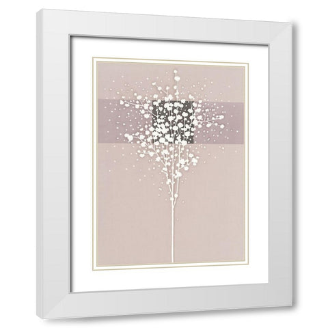 WHITE TREE I White Modern Wood Framed Art Print with Double Matting by Sakai, Takashi