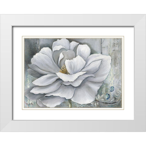 FLOWER DREAM White Modern Wood Framed Art Print with Double Matting by Withaar, Rian