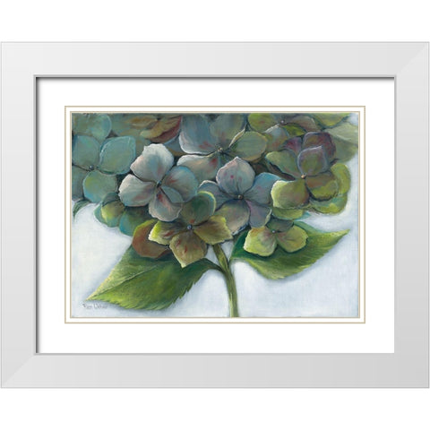 HYDRANGEA II White Modern Wood Framed Art Print with Double Matting by Withaar, Rian