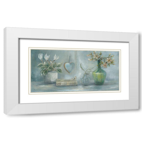 FLOWER SILL White Modern Wood Framed Art Print with Double Matting by Withaar, Rian