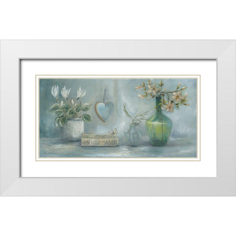 FLOWER SILL White Modern Wood Framed Art Print with Double Matting by Withaar, Rian
