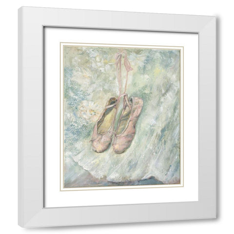 TOES PINK I White Modern Wood Framed Art Print with Double Matting by Withaar, Rian
