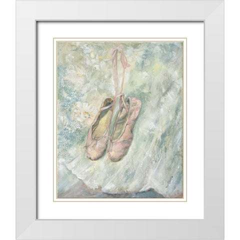 TOES PINK I White Modern Wood Framed Art Print with Double Matting by Withaar, Rian