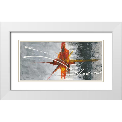 Nonpartision I White Modern Wood Framed Art Print with Double Matting by Kikani, Umang
